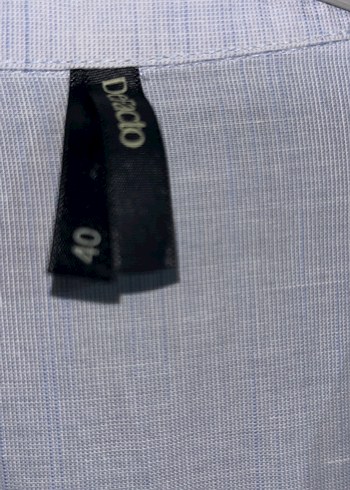 Düğmeli Gri Keten Midi Gömlek - Görsel 2