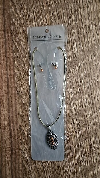 Vintage kolye küpe set
