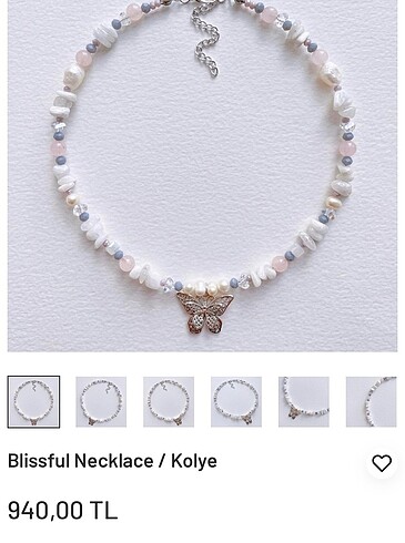 KADIN KOLYE DOĞAL TAŞ KELEBEKLİ