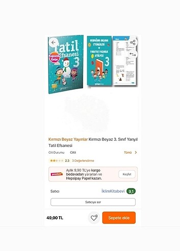 Kırmızı Beyaz Yayınları 3. Sınıf Tatil Efsanesi