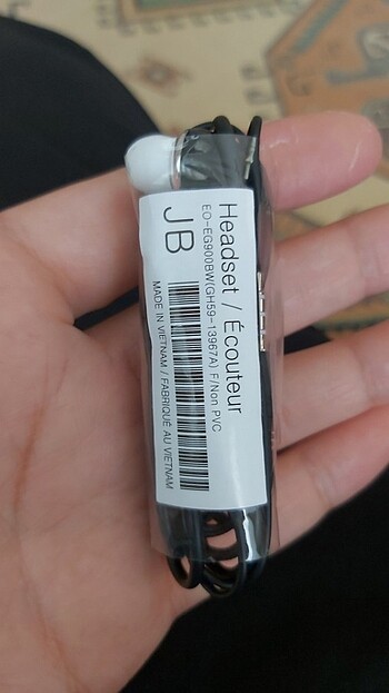 Samsung Orijinal Stereo, Mikrofonlu Siyah Kablolu Kulaklık