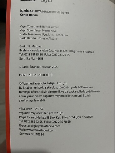  Beden İç Mimarlıkta Malzeme ve Detay