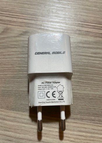 General Mobile Beyaz Telefon Şarj Adaptörü