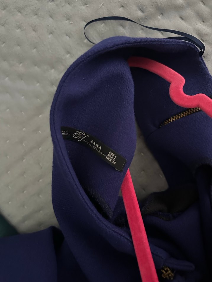 Koyu Mavi Drapeli V Yaka Midi Elbise - Görsel 3