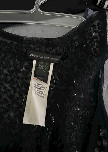 Siyah Payetli Straplez Midi Elbise - Görsel 2