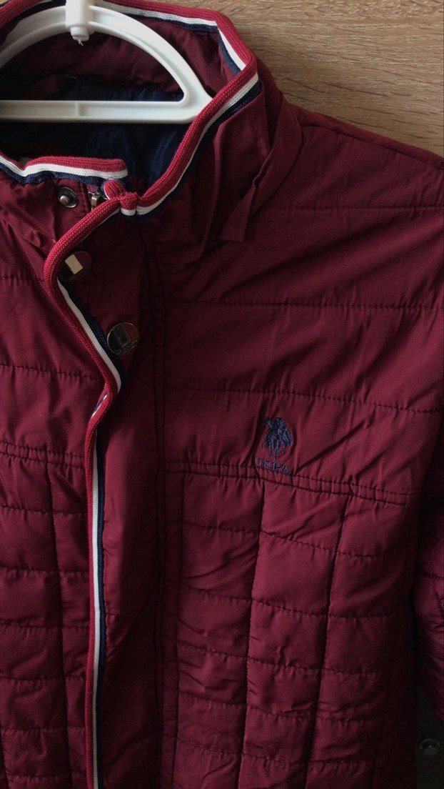 Bordo Fermuarlı erkek Günlük Mont - Görsel 2