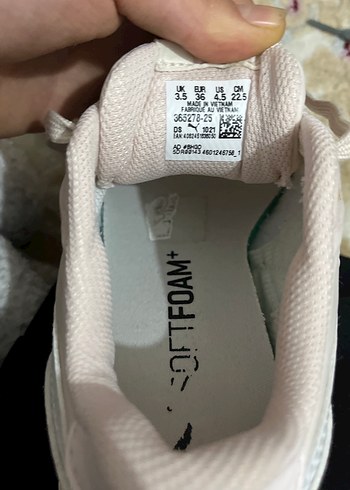 Beyaz Platform Topuklu Kadın Spor Ayakkabı - Görsel 4