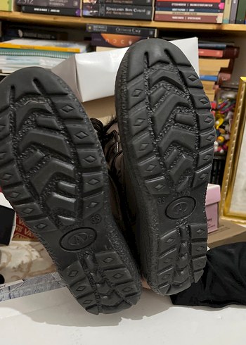 Kürklü Kahverengi Yüksek Topuklu Kadın Bot - Görsel 3