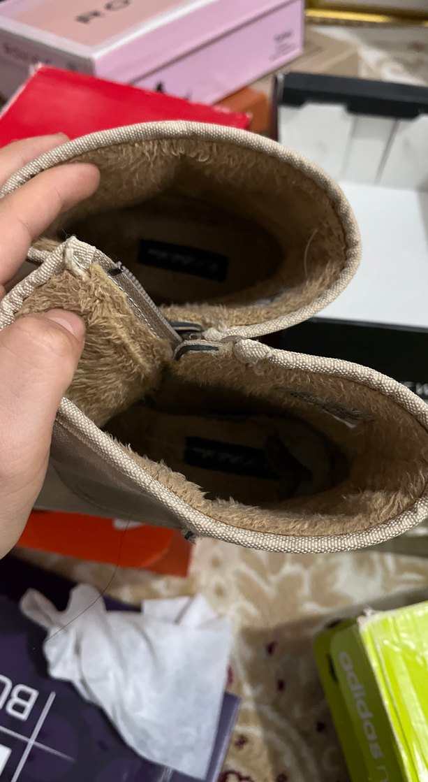 Bej Süet Kadın Günlük Dolgu Topuk Bot - Görsel 3