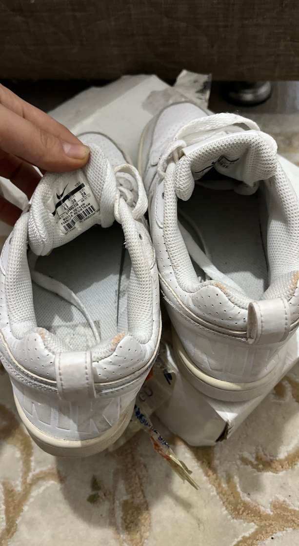 Beyaz Bağcıklı Kadın Spor Ayakkabı - Görsel 4