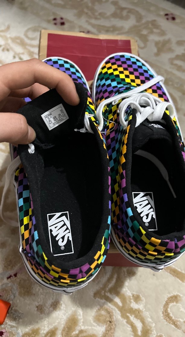 Vans Çok Renkli Kareli Kadın Spor Ayakkabı - Görsel 4