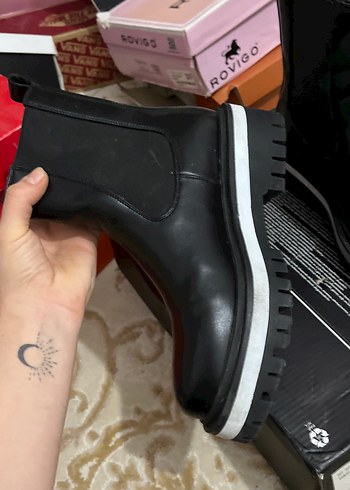 Graceland Siyah Platform Topuklu Kadın Bot - Görsel 3