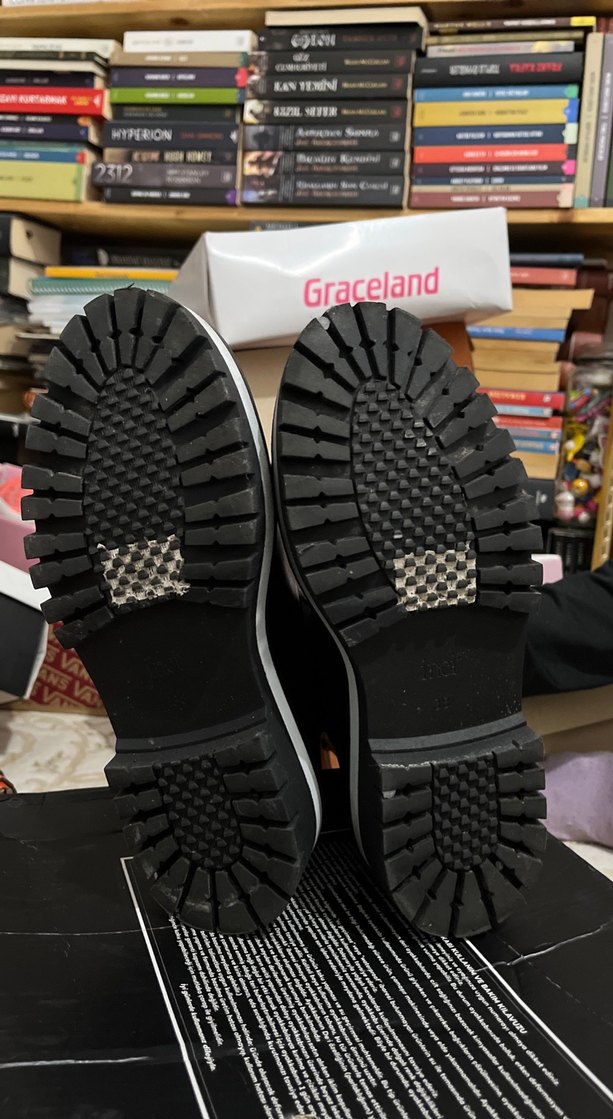 Graceland Siyah Platform Topuklu Kadın Bot - Görsel 4