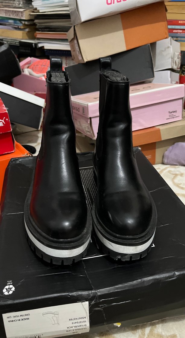 Graceland Siyah Platform Topuklu Kadın Bot - Görsel 2