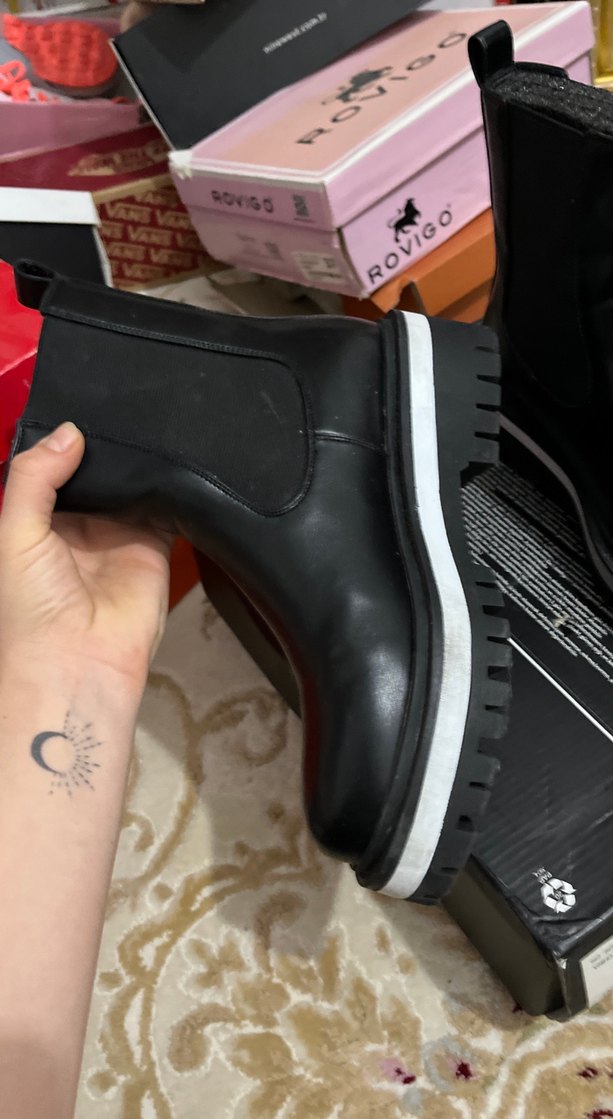 Graceland Siyah Platform Topuklu Kadın Bot - Görsel 3