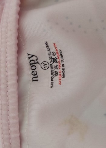 9-12 Ay Beden Nakışlı Pembe Kız Çocuk Bikini Altı