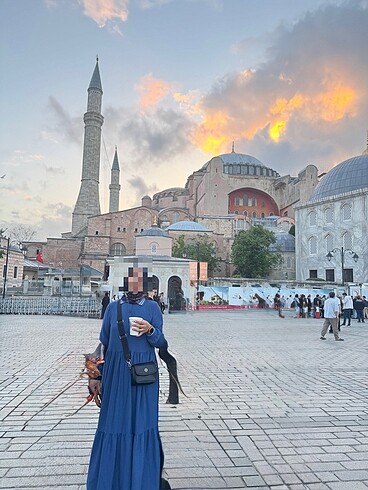 38 Beden mavi Renk ELBİSE