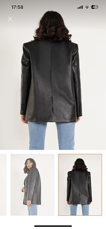 s Beden Stradivarius Suni Deri Blazer Ceket