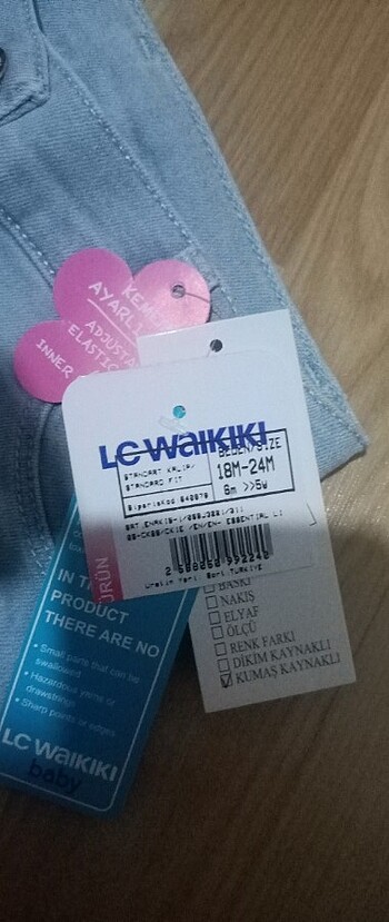 LC Waikiki Kız bebek şort 