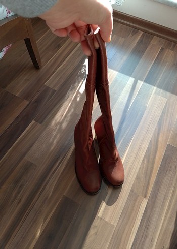 hakiki deri Kahverengi ı Dizüstü Bot - Görsel 2