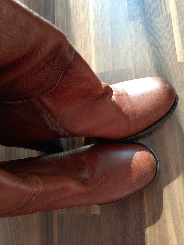 hakiki deri Kahverengi ı Dizüstü Bot - Görsel 5