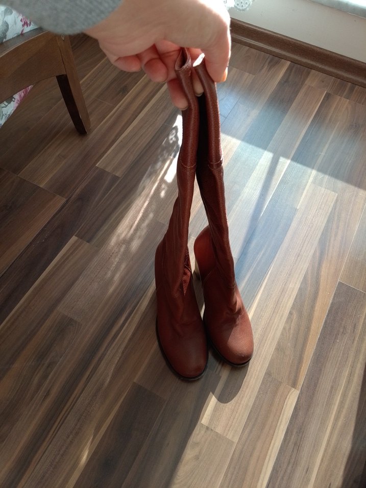 hakiki deri Kahverengi ı Dizüstü Bot - Görsel 2