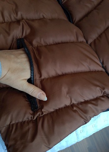 Kahverengi Kürklü Kadın Yelek - Görsel 3