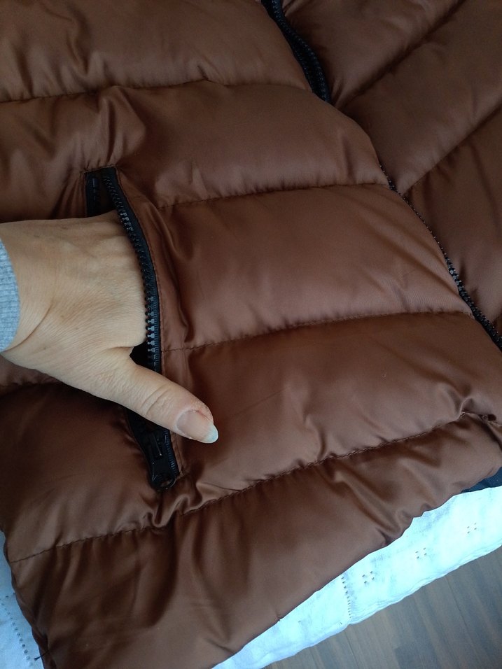 Kahverengi Kürklü Kadın Yelek - Görsel 3