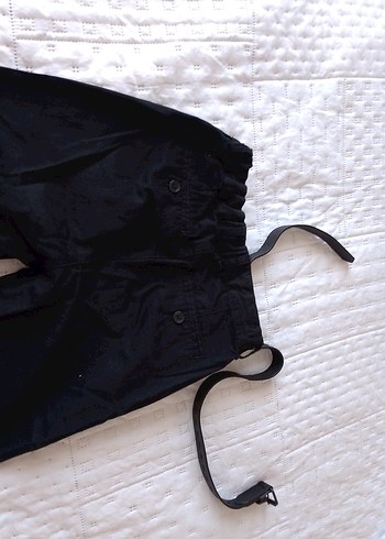 erkek çocuk Siyah  Kemerli Kumaş Pantolon - Görsel 5