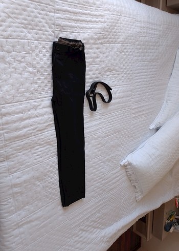 erkek çocuk Siyah  Kemerli Kumaş Pantolon - Görsel 6