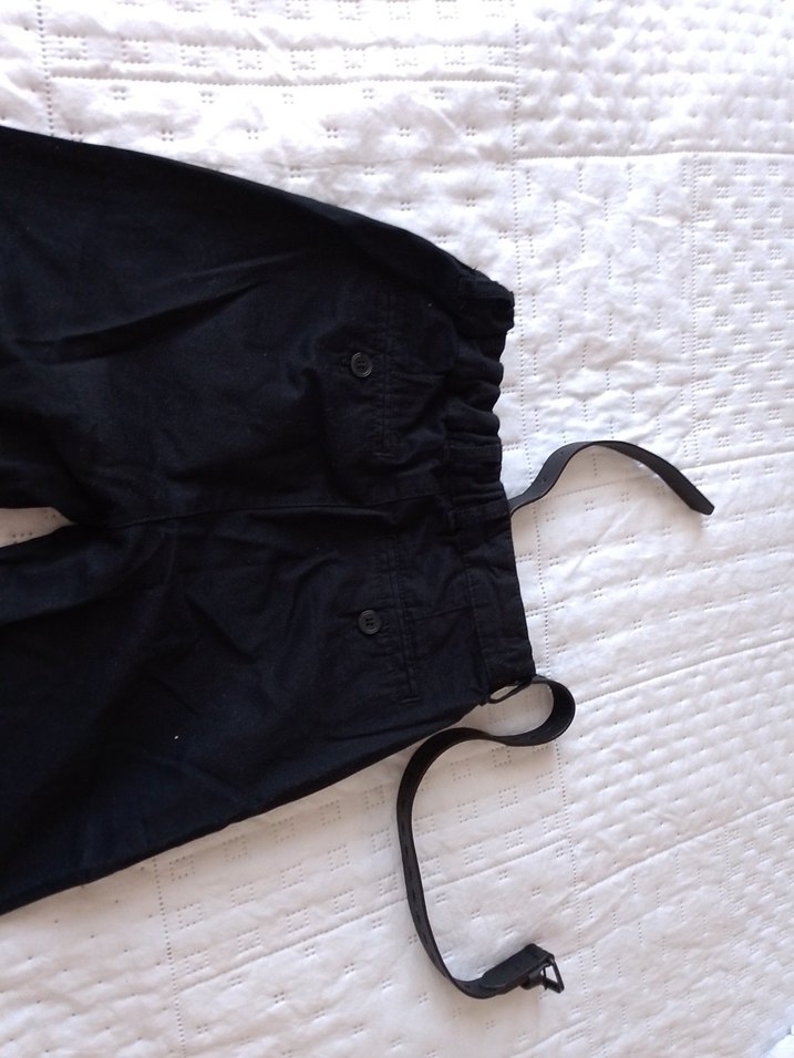 erkek çocuk Siyah  Kemerli Kumaş Pantolon - Görsel 5