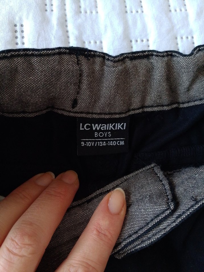 erkek çocuk Siyah  Kemerli Kumaş Pantolon - Görsel 3