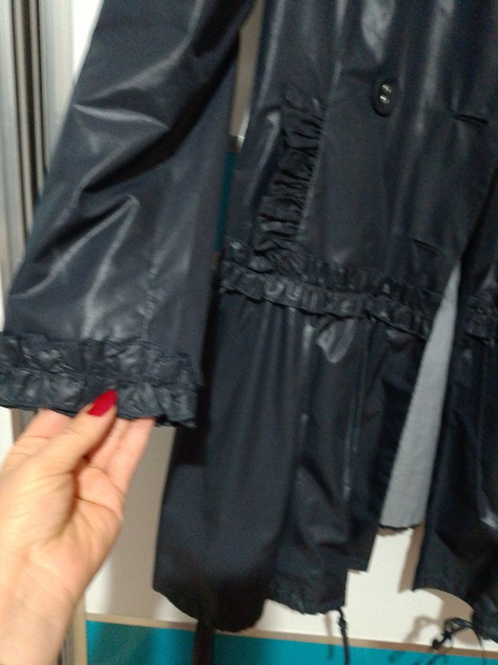 Düğmeli füme Kadın Trençkot - Görsel 4