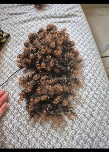 SUNESA Afro Yüksek Puf Topuz - Kahverengi - Görsel 2