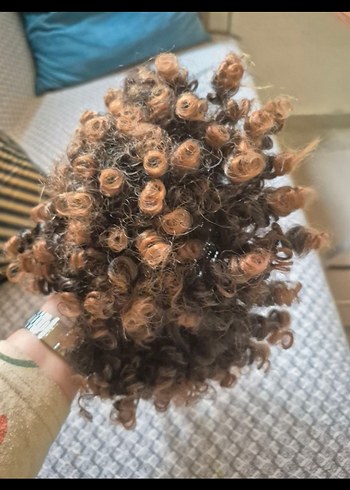 SUNESA Afro Yüksek Puf Topuz - Kahverengi - Görsel 3