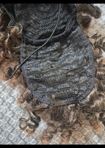 SUNESA Afro Yüksek Puf Topuz - Kahverengi - Görsel 4