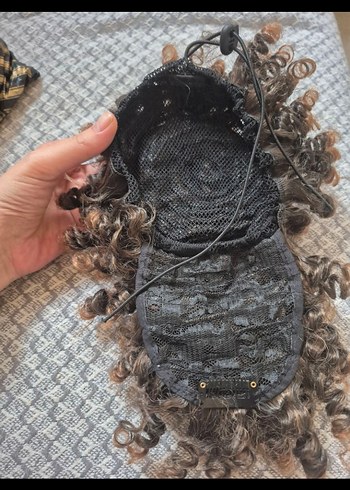 SUNESA Afro Yüksek Puf Topuz - Kahverengi - Görsel 5