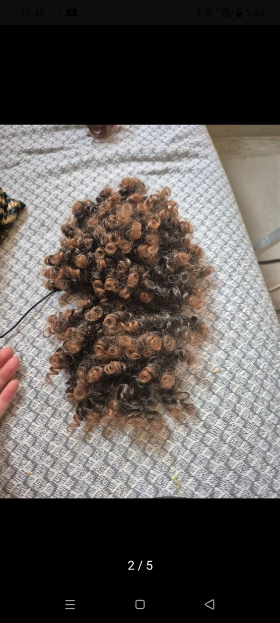 SUNESA Afro Yüksek Puf Topuz - Kahverengi - Görsel 2