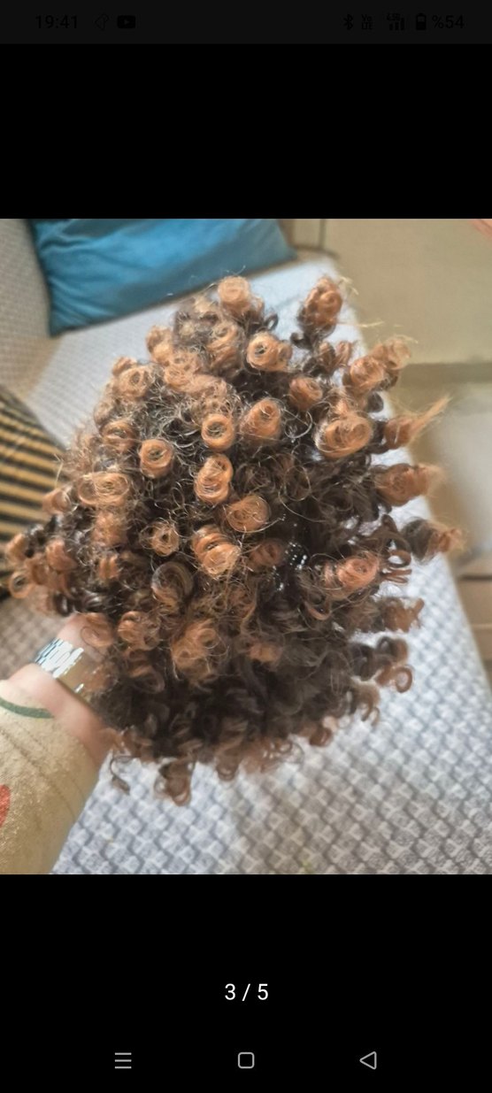 SUNESA Afro Yüksek Puf Topuz - Kahverengi - Görsel 3