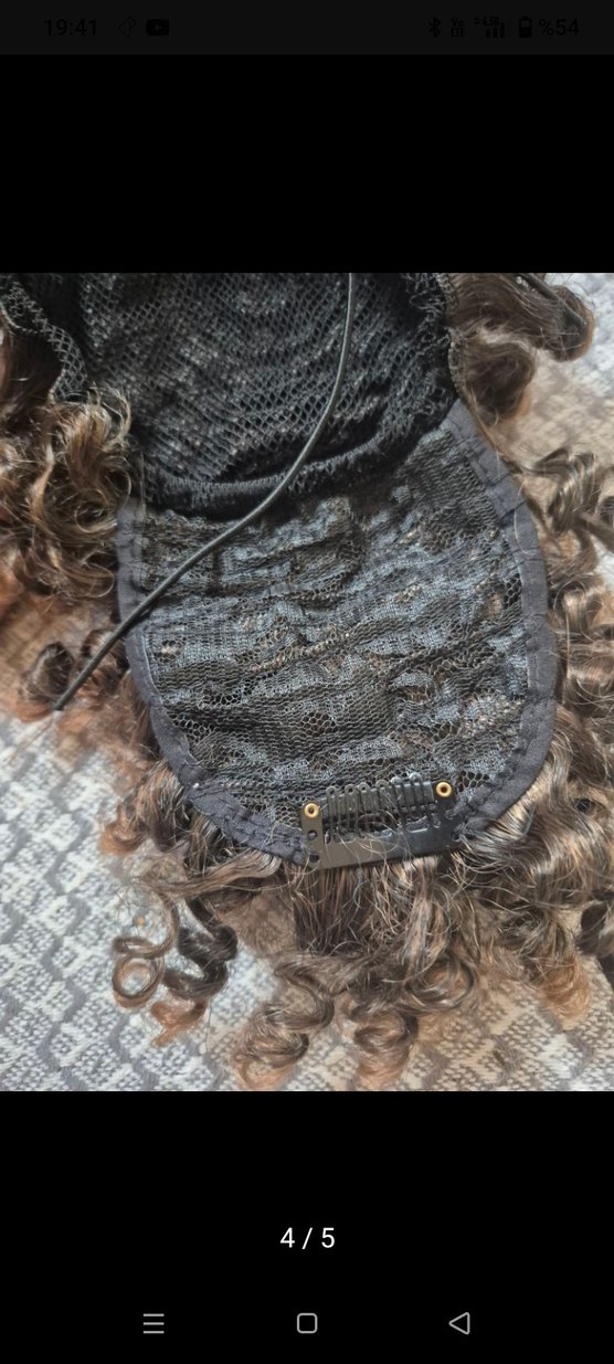 SUNESA Afro Yüksek Puf Topuz - Kahverengi - Görsel 4