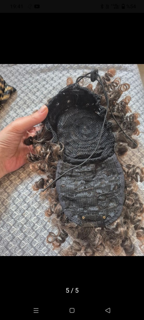 SUNESA Afro Yüksek Puf Topuz - Kahverengi - Görsel 5