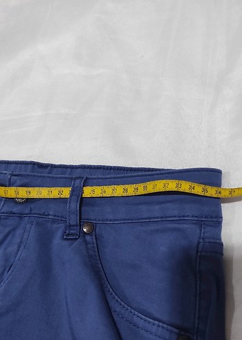 Kadın Lacivert Mini Denim Şort - Görsel 5