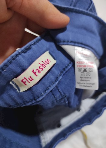 Kadın Lacivert Mini Denim Şort - Görsel 6