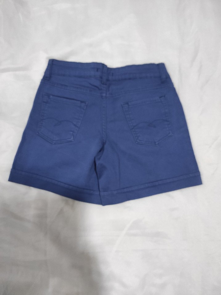 Kadın Lacivert Mini Denim Şort - Görsel 3