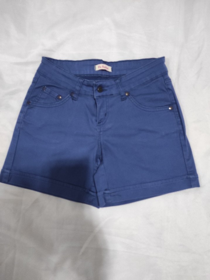 Kadın Lacivert Mini Denim Şort - Görsel 2