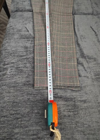 Gri Kemerli Regular Fit Kumaş Pantolon - Görsel 5