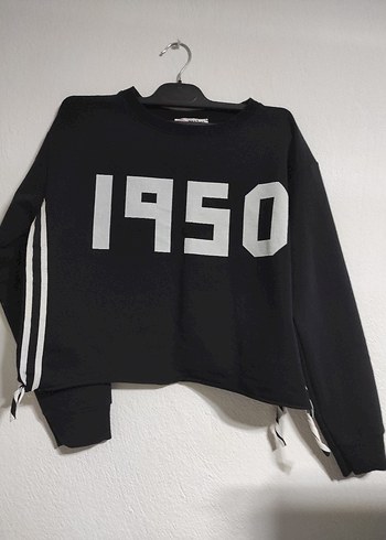 Siyah Baskılı Kadın Sweatshirt - Görsel 2