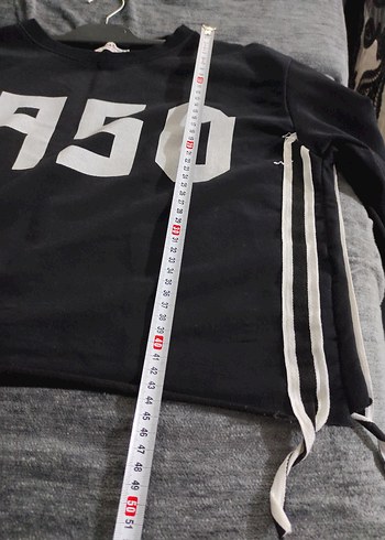 Siyah Baskılı Kadın Sweatshirt - Görsel 7