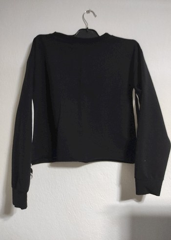 Siyah Baskılı Kadın Sweatshirt - Görsel 3