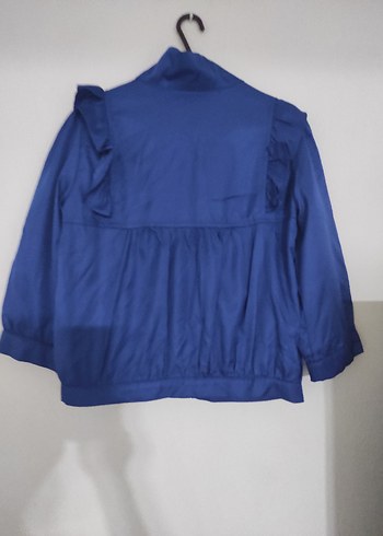 Mavi Renkli, Volan Detaylı  ceket - Görsel 2